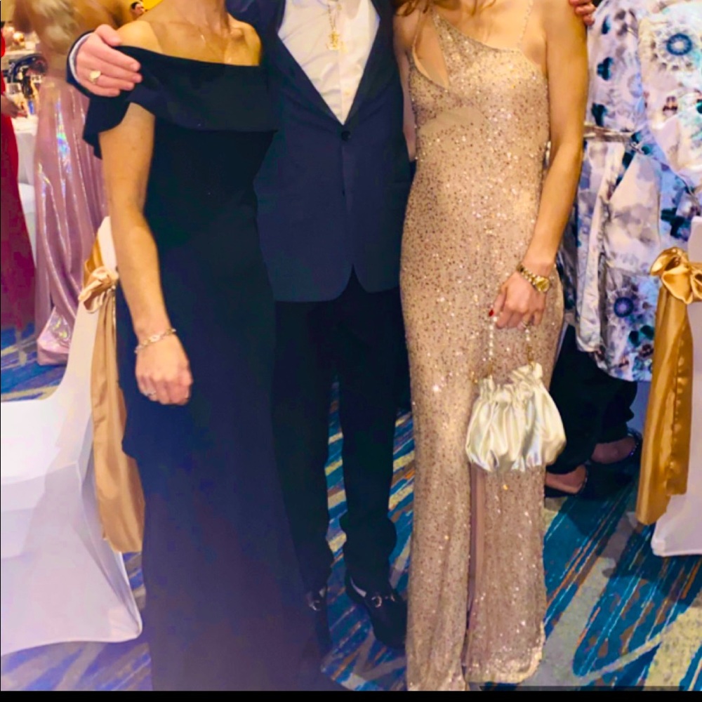 Beige sequin gown